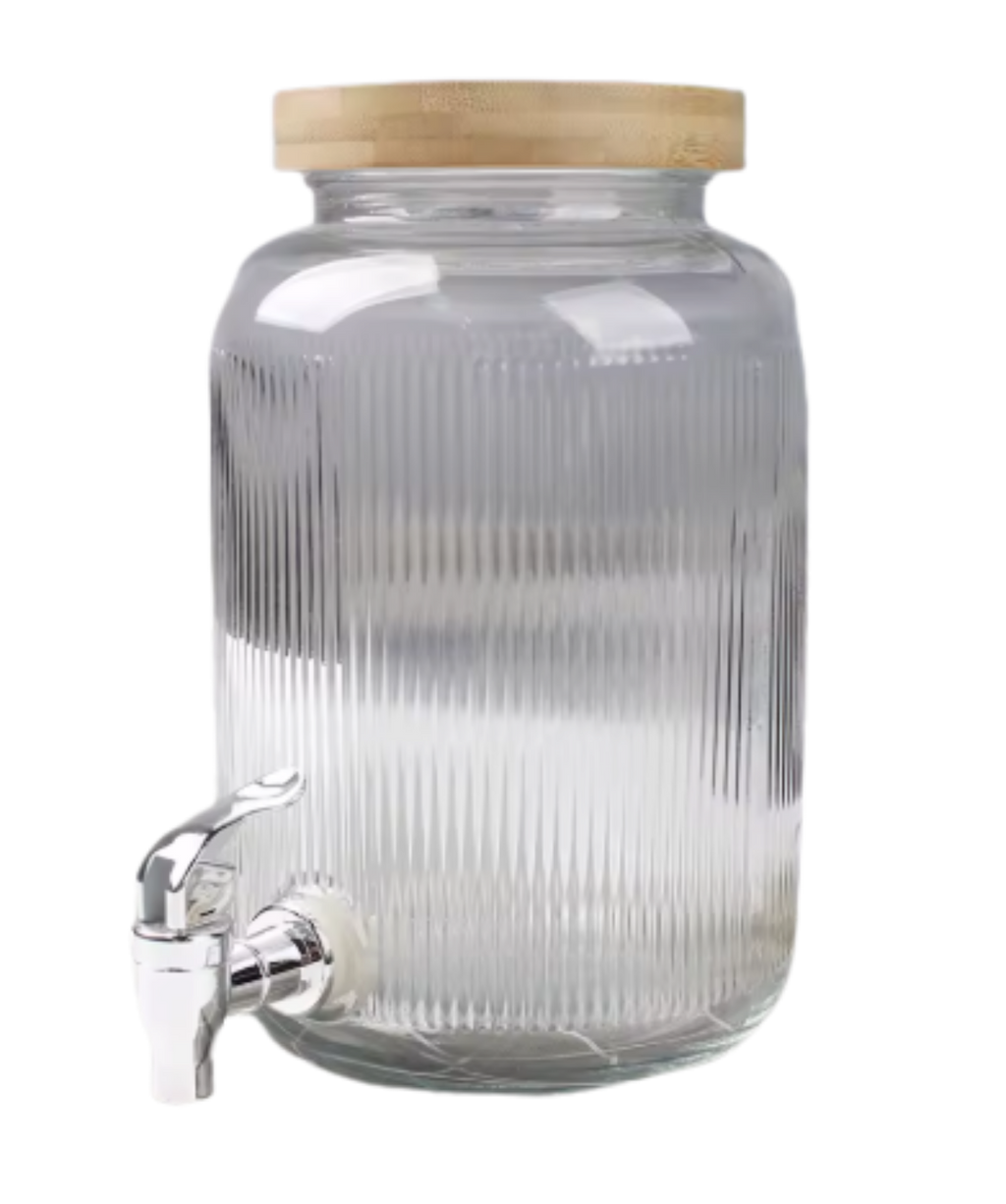 Glazen pot 3L - met kraantje