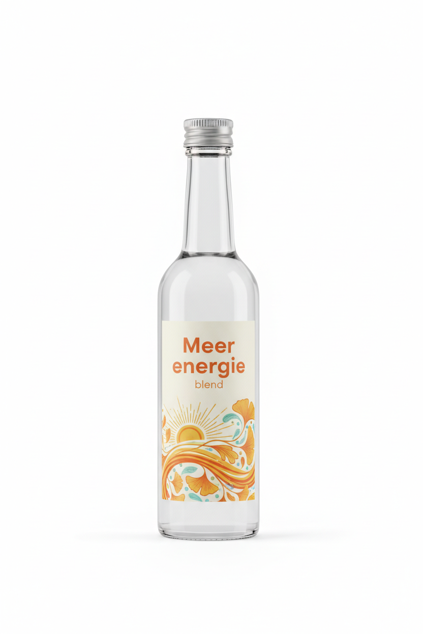 Glazen fles - 'Meer energie' blend