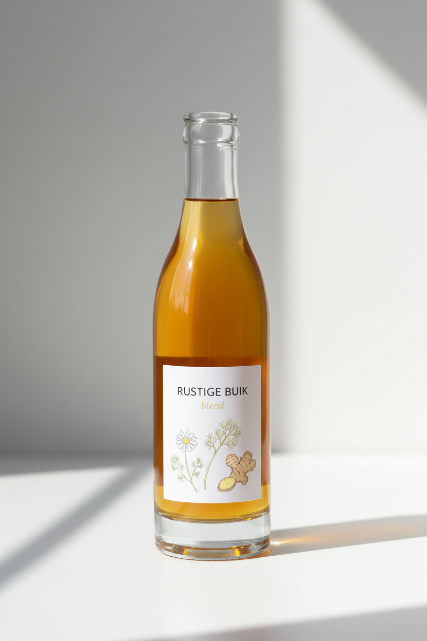 Glazen fles - 'Rustige buik' blend